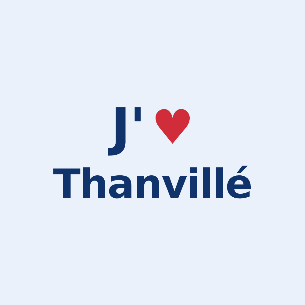 Sticker personnalisé Thanvillé — design J'aime Thanvillé