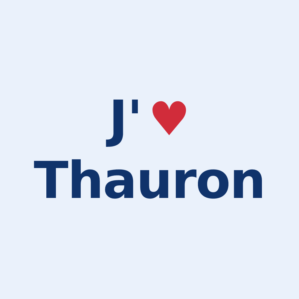 Sticker personnalisé Thauron — design J'aime Thauron