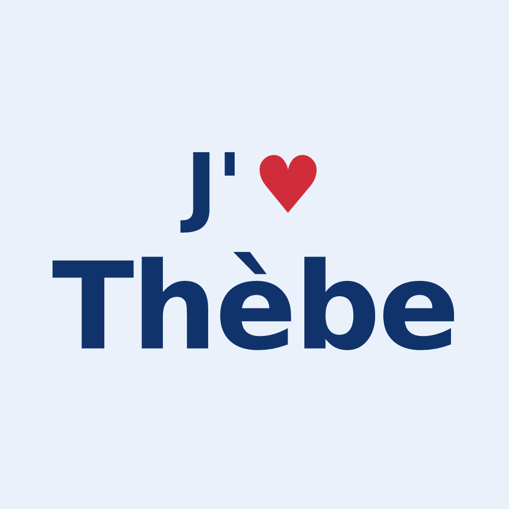 Sticker personnalisé Thèbe — design J'aime Thèbe
