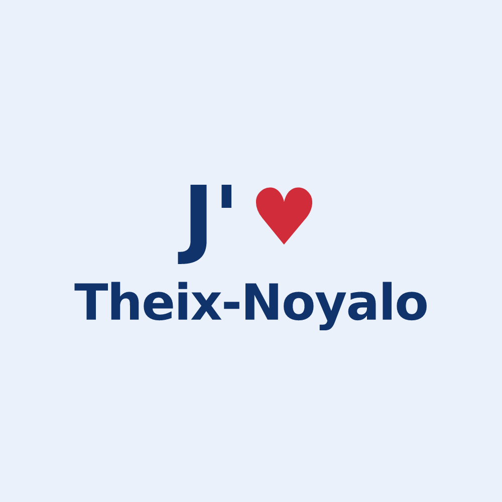 Sticker personnalisé Theix-Noyalo — design J'aime Theix-Noyalo