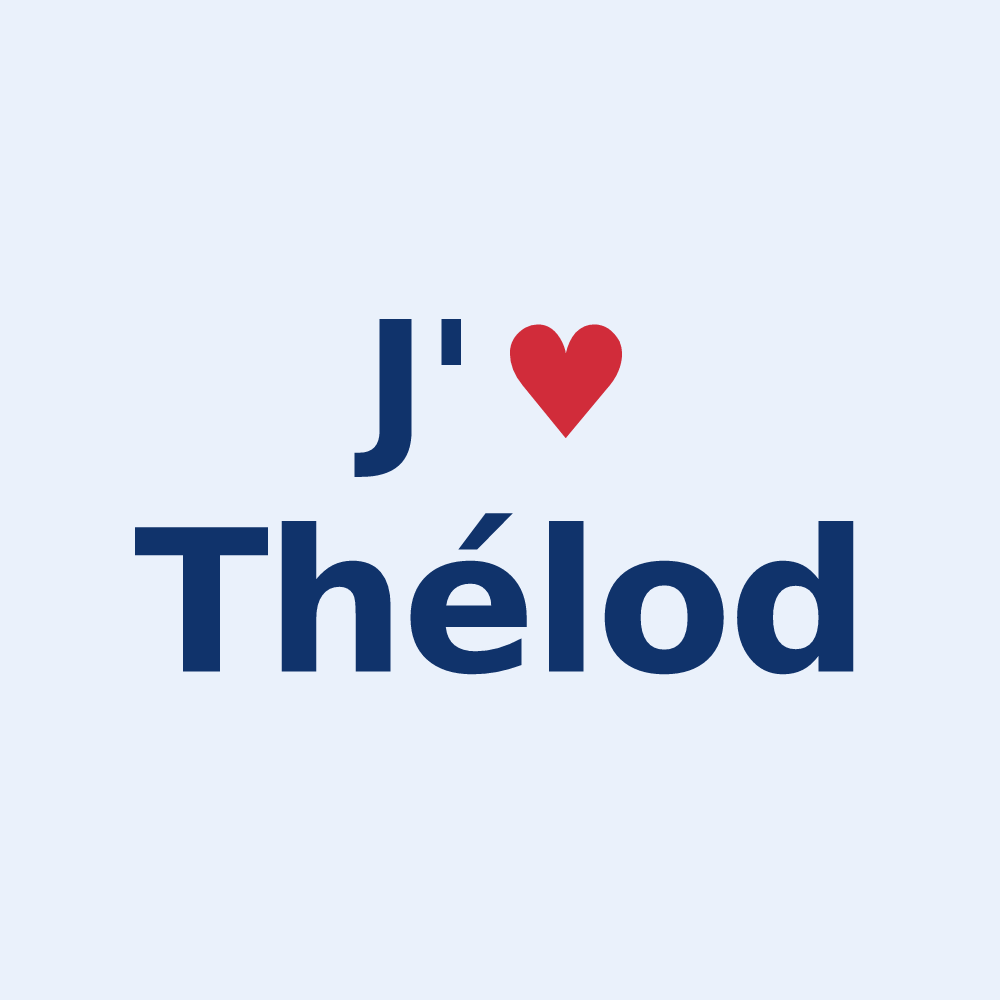Sticker personnalisé Thélod — design J'aime Thélod