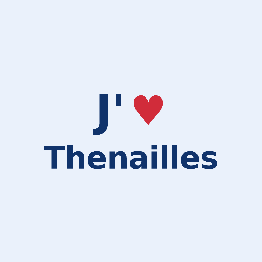 Sticker personnalisé Thenailles — design J'aime Thenailles