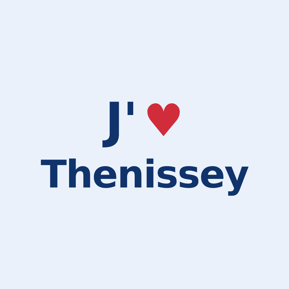 Sticker personnalisé Thenissey — design J'aime Thenissey