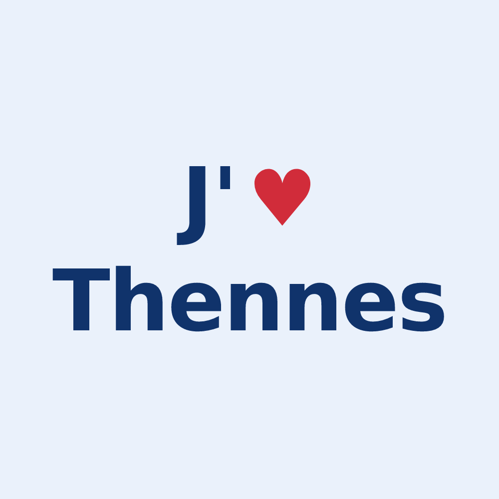 Sticker personnalisé Thennes — design J'aime Thennes