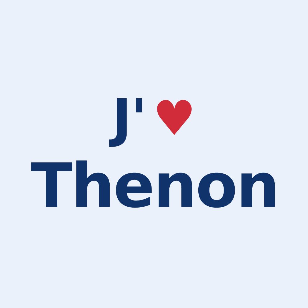 Sticker personnalisé Thenon — design J'aime Thenon