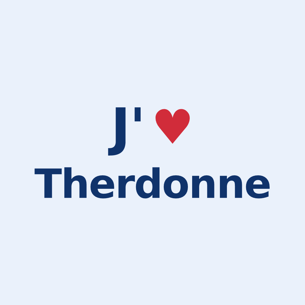 Sticker personnalisé Therdonne — design J'aime Therdonne