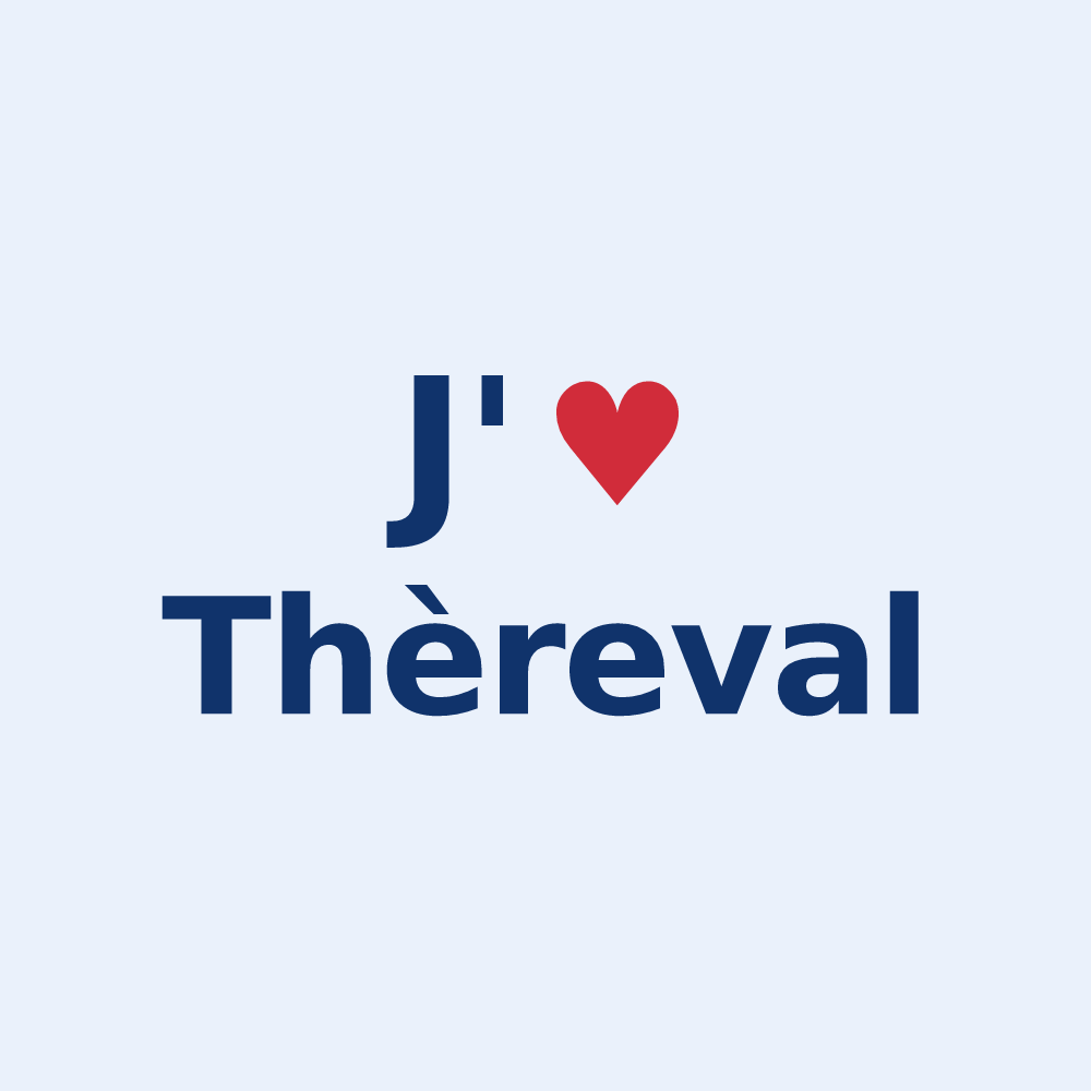 Sticker personnalisé Thèreval — design J'aime Thèreval