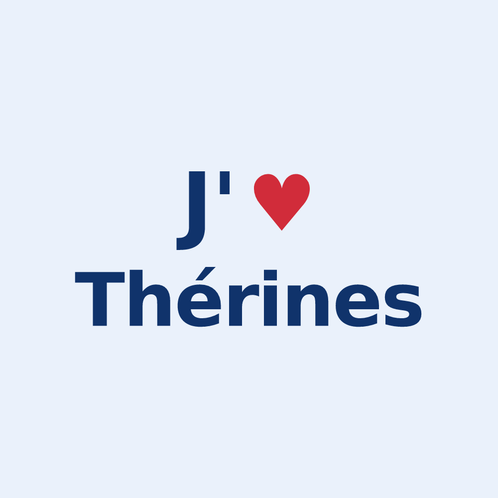Sticker personnalisé Thérines — design J'aime Thérines