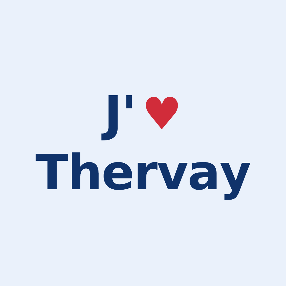 Sticker personnalisé Thervay — design J'aime Thervay