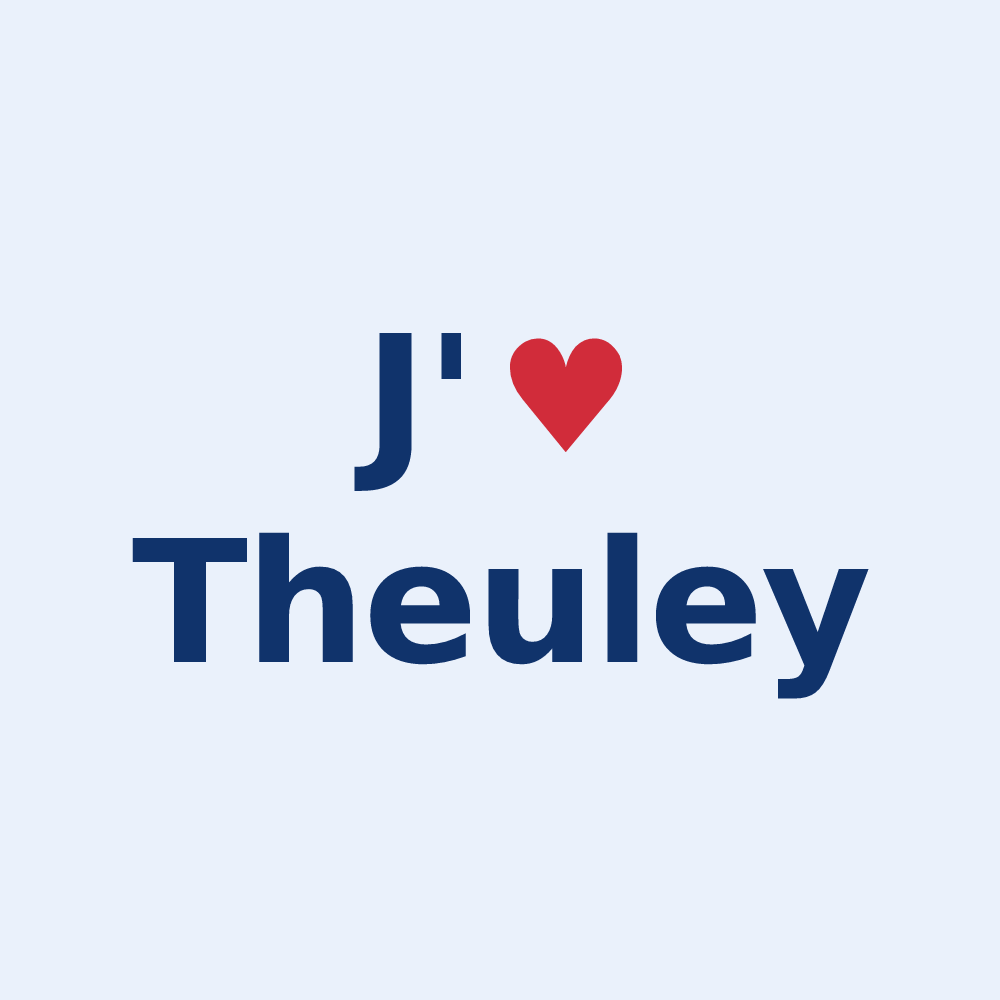 Sticker personnalisé Theuley — design J'aime Theuley