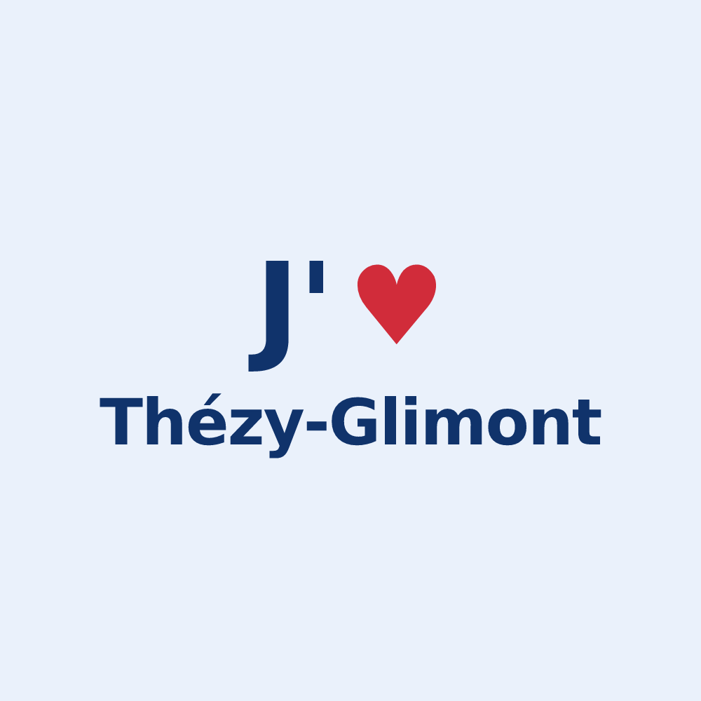Sticker personnalisé Thézy-Glimont — design J'aime Thézy-Glimont