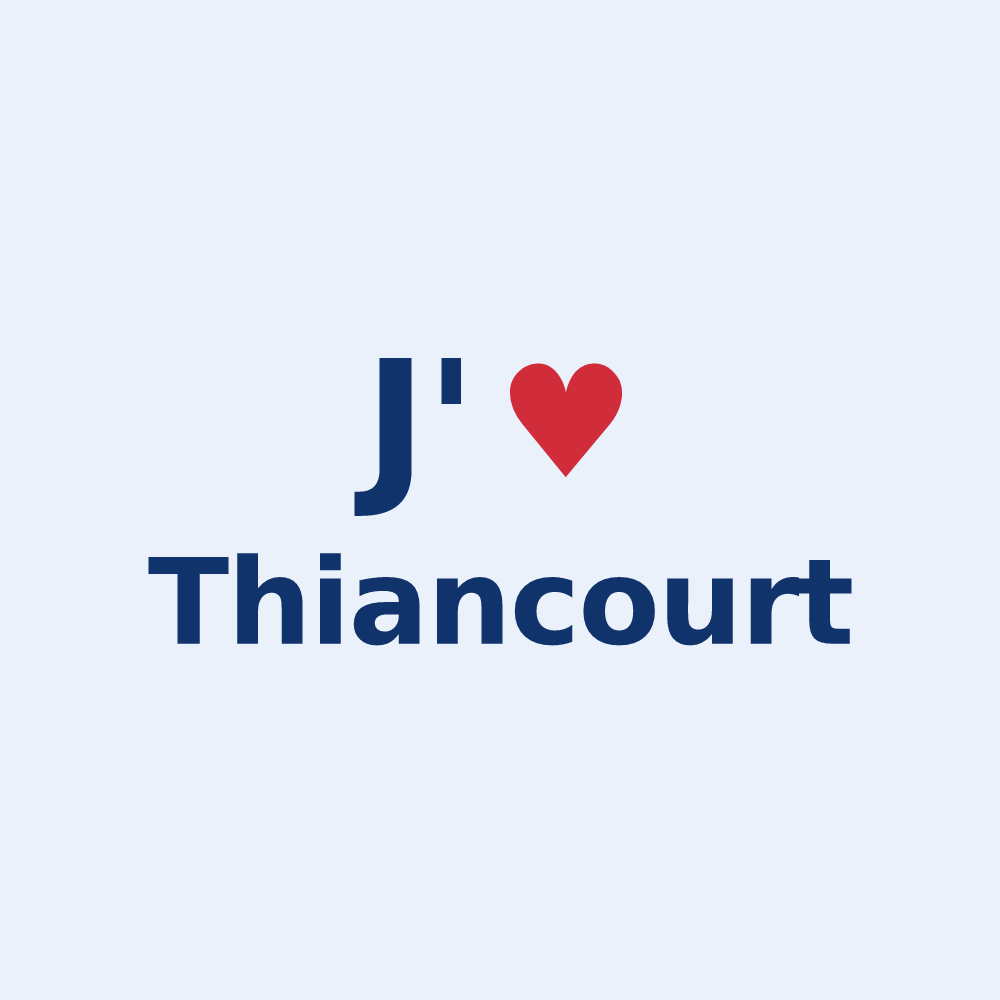 Sticker personnalisé Thiancourt — design J'aime Thiancourt