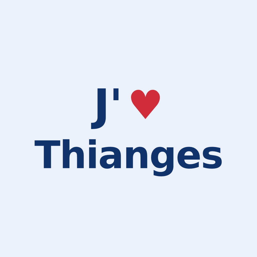 Sticker personnalisé Thianges — design J'aime Thianges