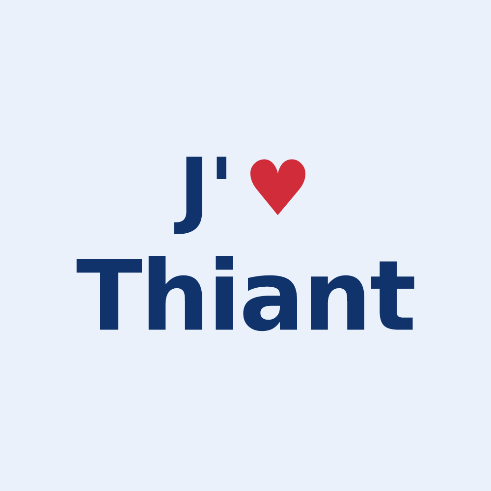Sticker personnalisé Thiant — design J'aime Thiant