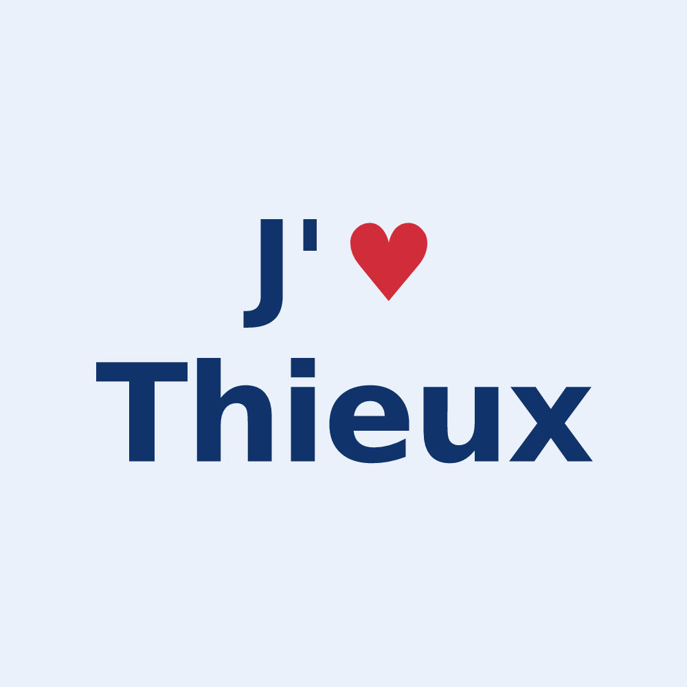 Sticker personnalisé Thieux — design J'aime Thieux