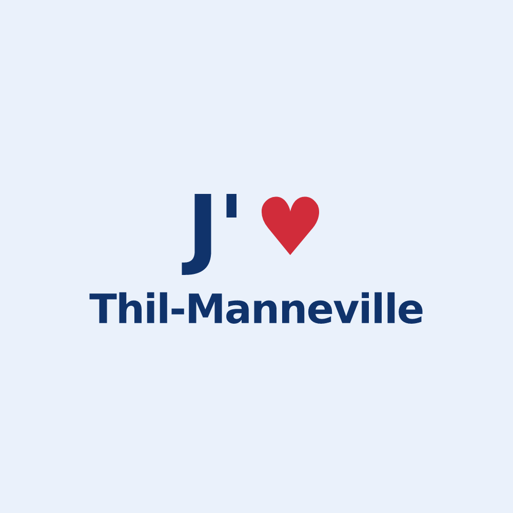 Sticker personnalisé Thil-Manneville — design J'aime Thil-Manneville