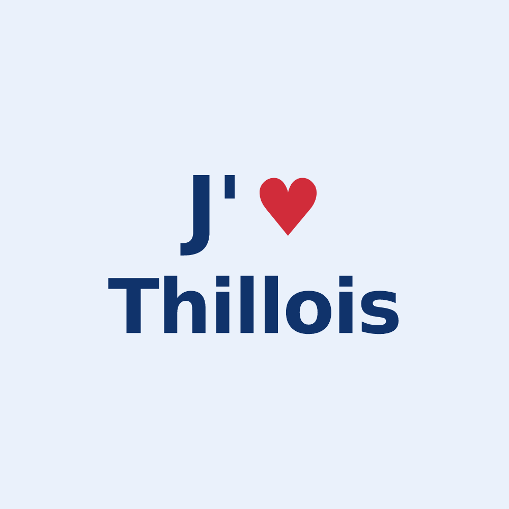Sticker personnalisé Thillois — design J'aime Thillois