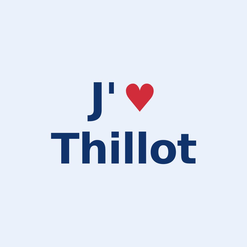 Sticker personnalisé Thillot — design J'aime Thillot