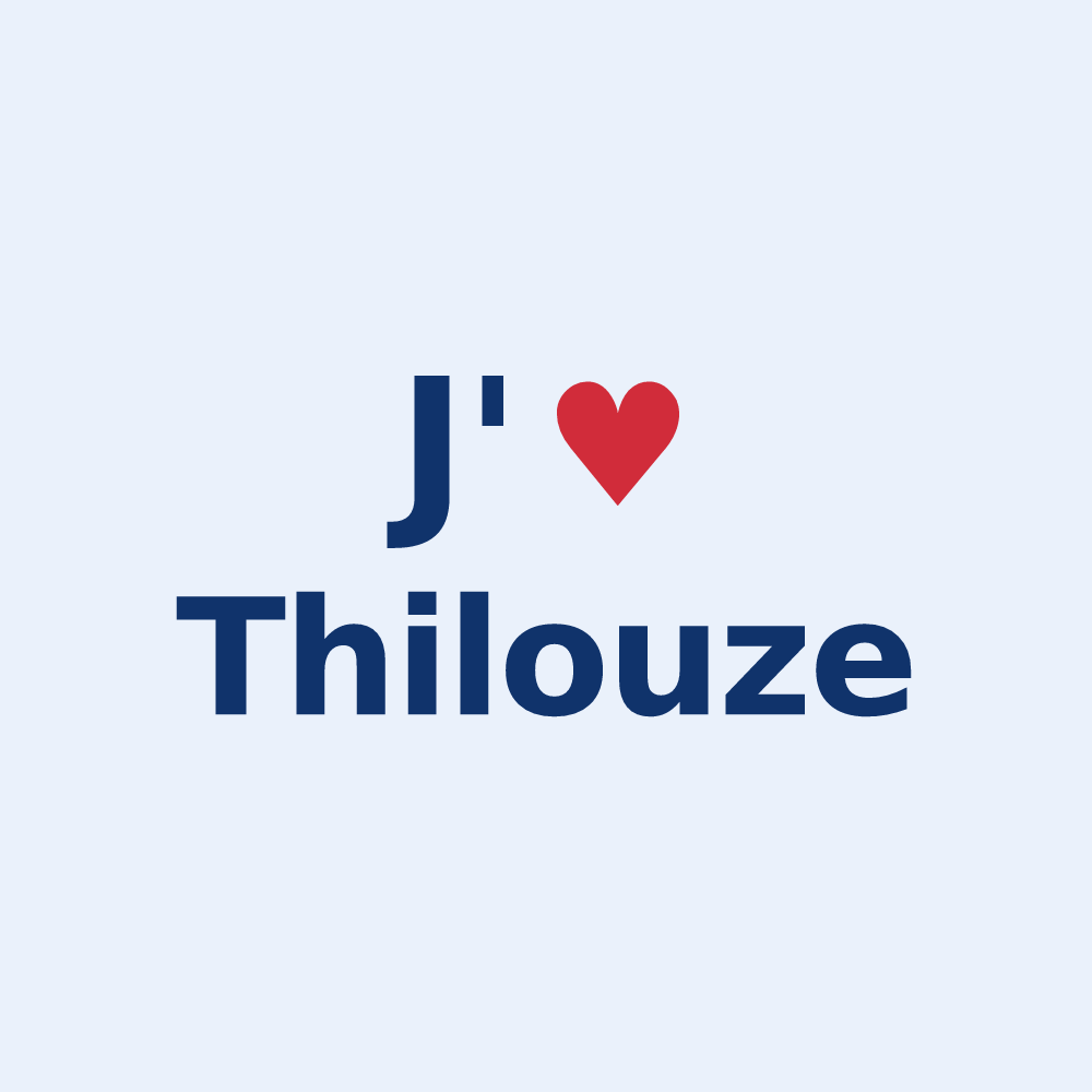 Sticker personnalisé Thilouze — design J'aime Thilouze