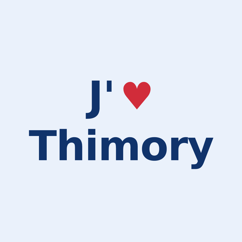 Sticker personnalisé Thimory — design J'aime Thimory