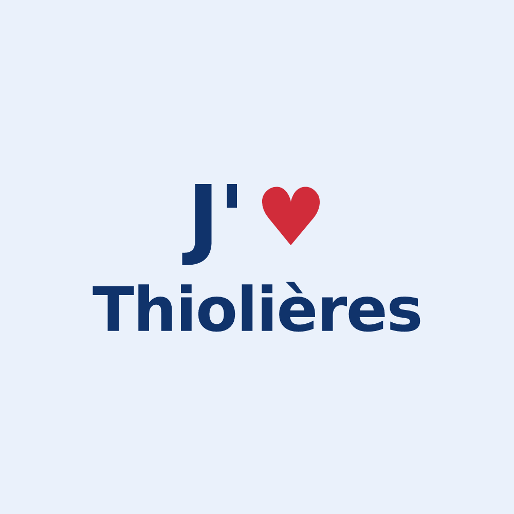 Sticker personnalisé Thiolières — design J'aime Thiolières