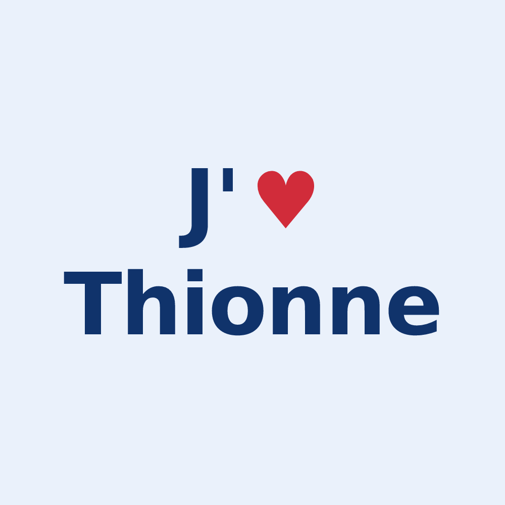 Sticker personnalisé Thionne — design J'aime Thionne