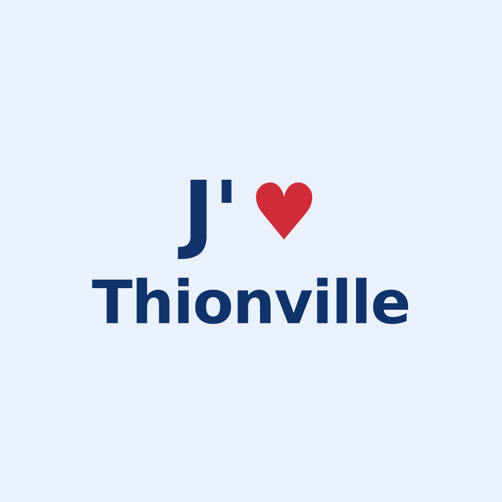 Sticker personnalisé Thionville — design J'aime Thionville