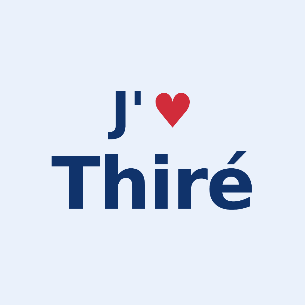 Sticker personnalisé Thiré — design J'aime Thiré