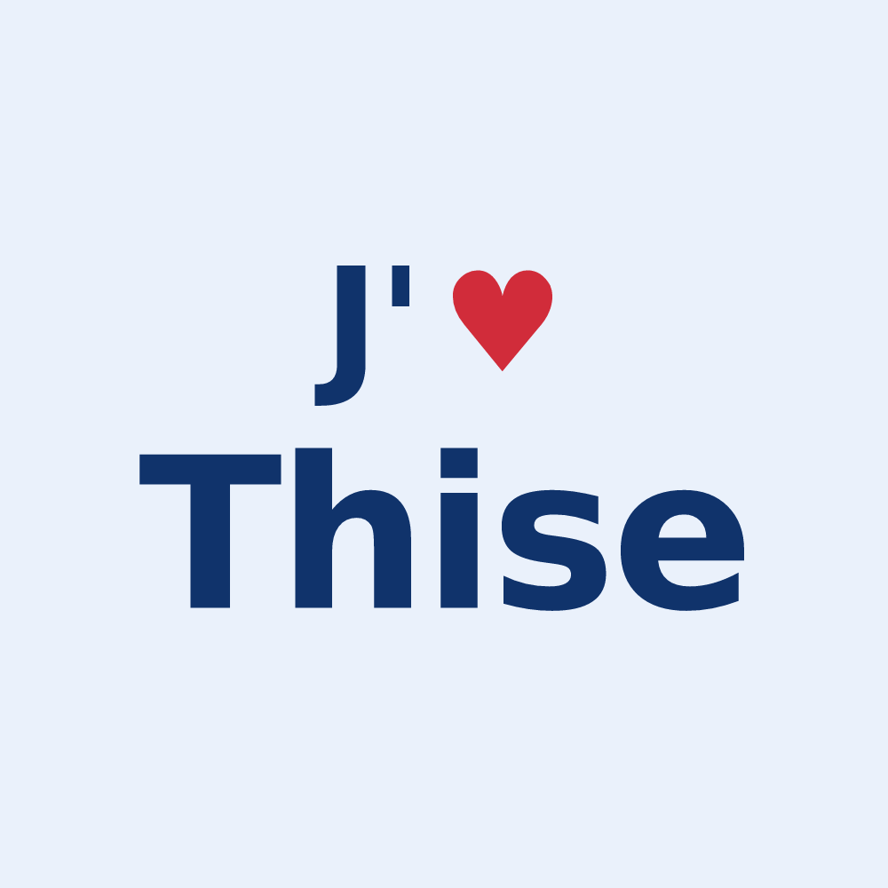 Sticker personnalisé Thise — design J'aime Thise