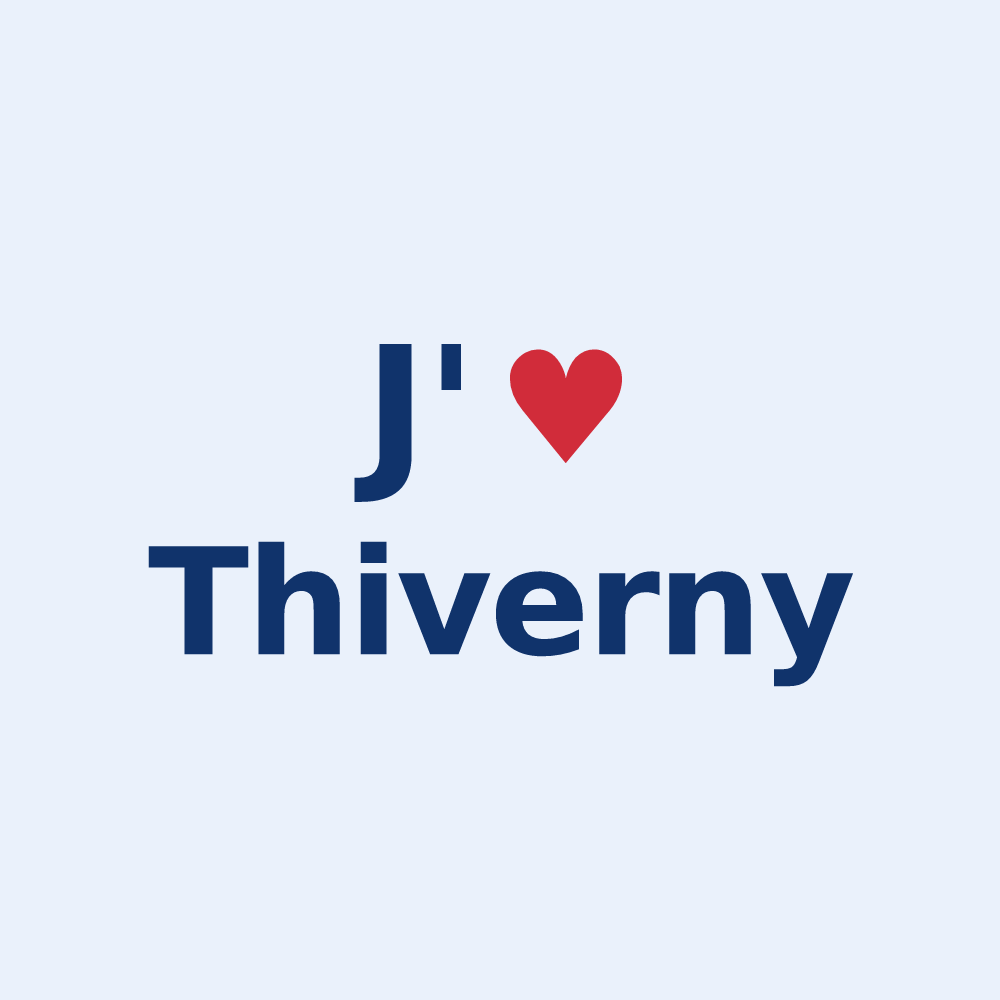 Sticker personnalisé Thiverny — design J'aime Thiverny
