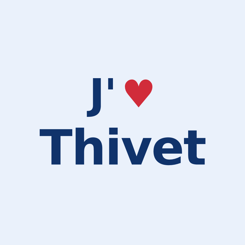 Sticker personnalisé Thivet — design J'aime Thivet