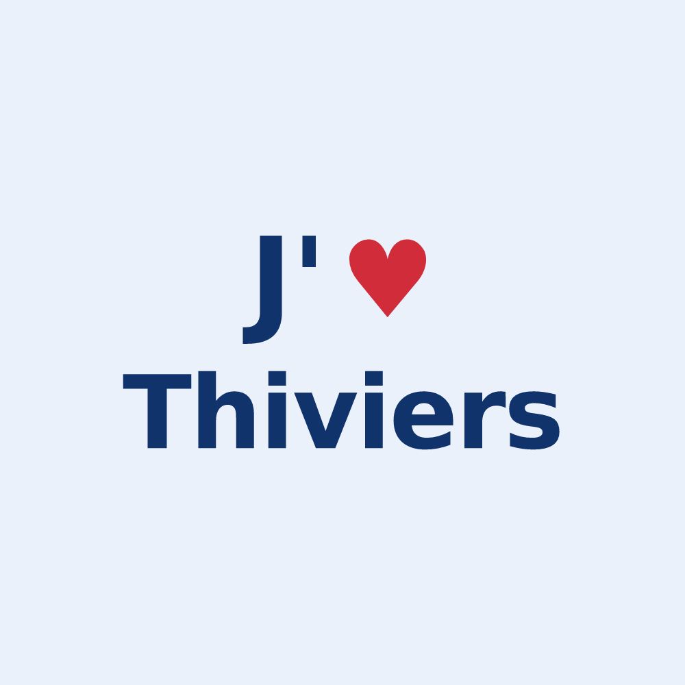 Sticker personnalisé Thiviers — design J'aime Thiviers