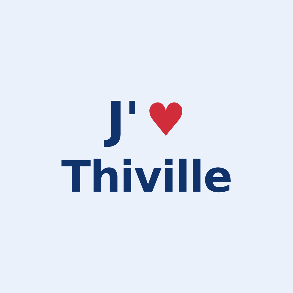 Sticker personnalisé Thiville — design J'aime Thiville