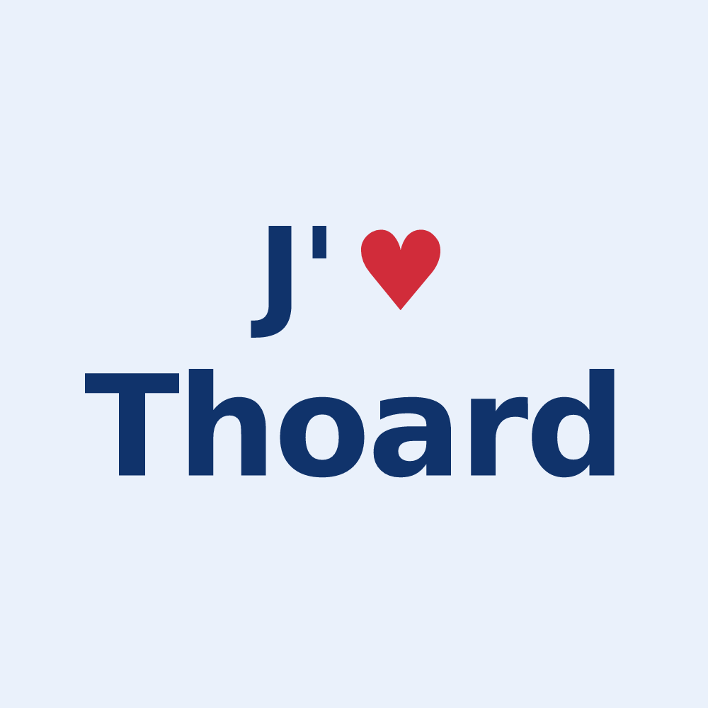 Sticker personnalisé Thoard — design J'aime Thoard