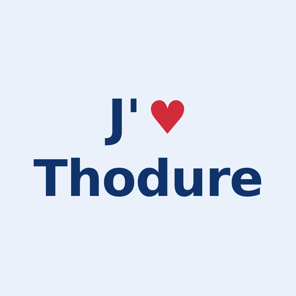 Sticker personnalisé Thodure — design J'aime Thodure