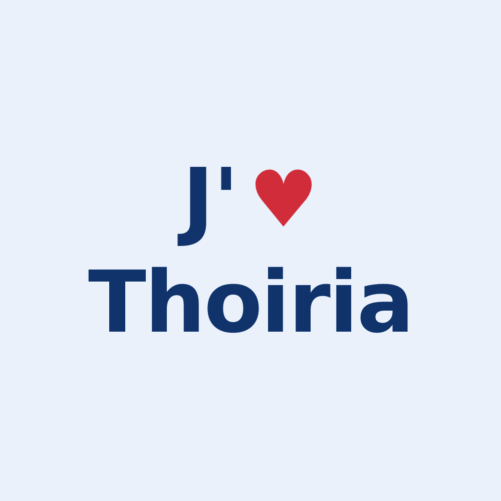 Sticker personnalisé Thoiria — design J'aime Thoiria