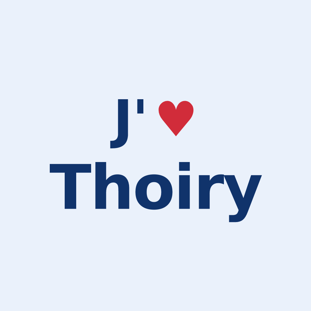 Sticker personnalisé Thoiry — design J'aime Thoiry