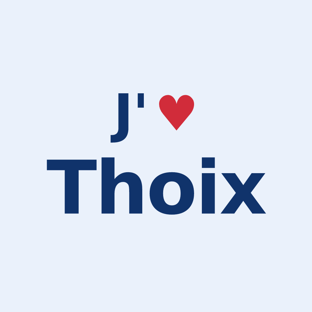 Sticker personnalisé Thoix — design J'aime Thoix