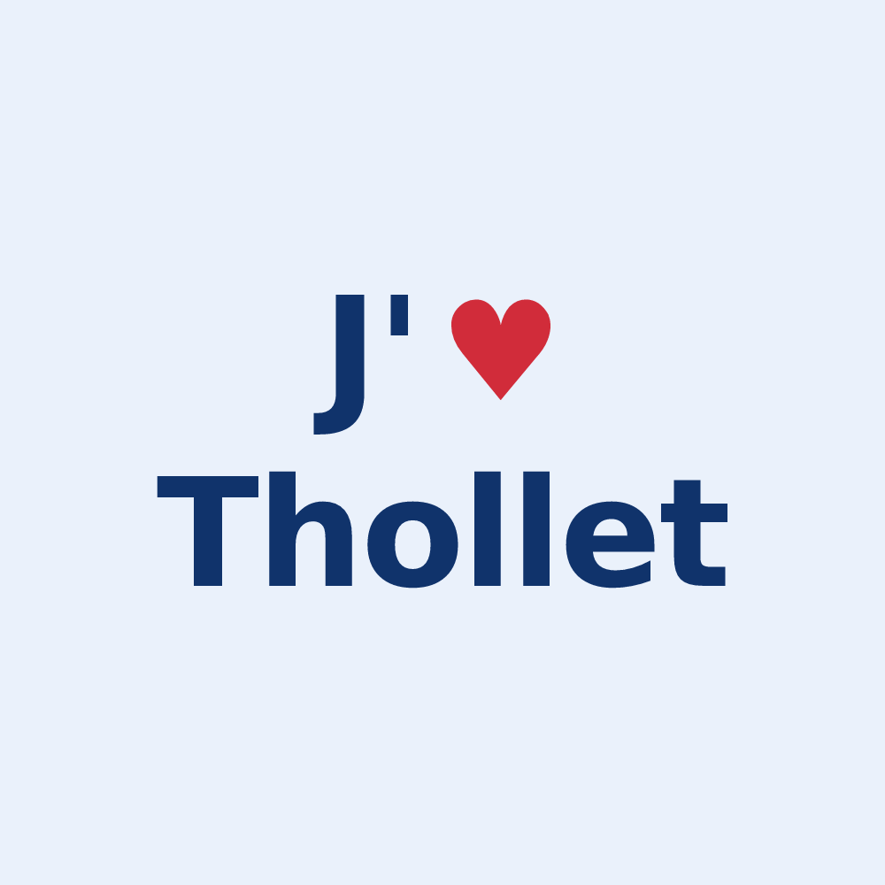 Sticker personnalisé Thollet — design J'aime Thollet