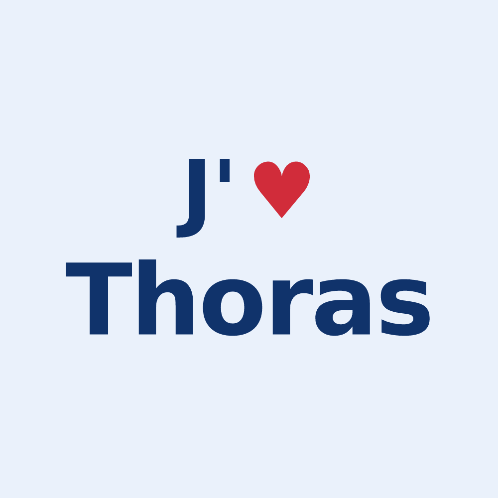 Sticker personnalisé Thoras — design J'aime Thoras