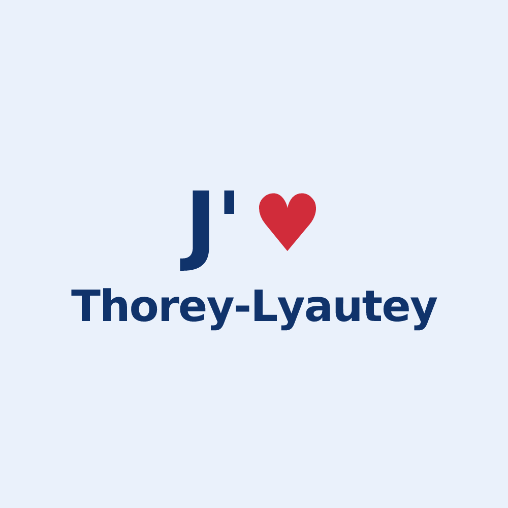 Sticker personnalisé Thorey-Lyautey — design J'aime Thorey-Lyautey