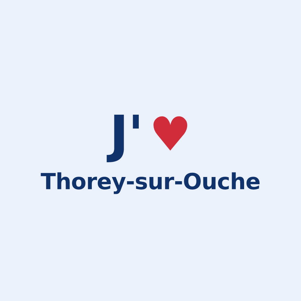 Sticker personnalisé Thorey-sur-Ouche — design J'aime Thorey-sur-Ouche
