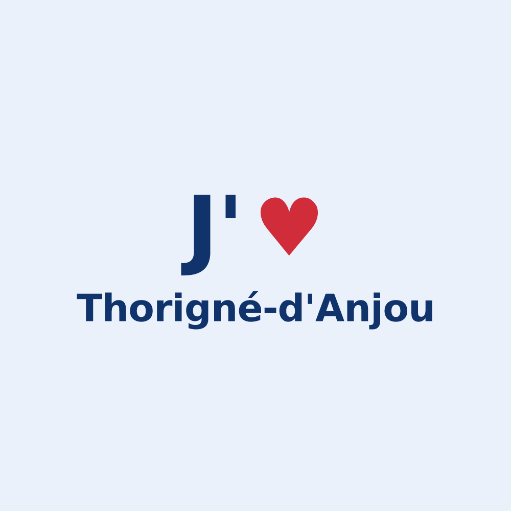 Sticker personnalisé Thorigné-d'Anjou — design J'aime Thorigné-d'Anjou
