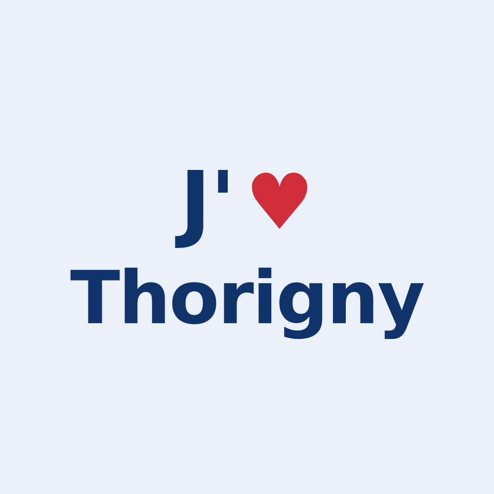 Sticker personnalisé Thorigny — design J'aime Thorigny