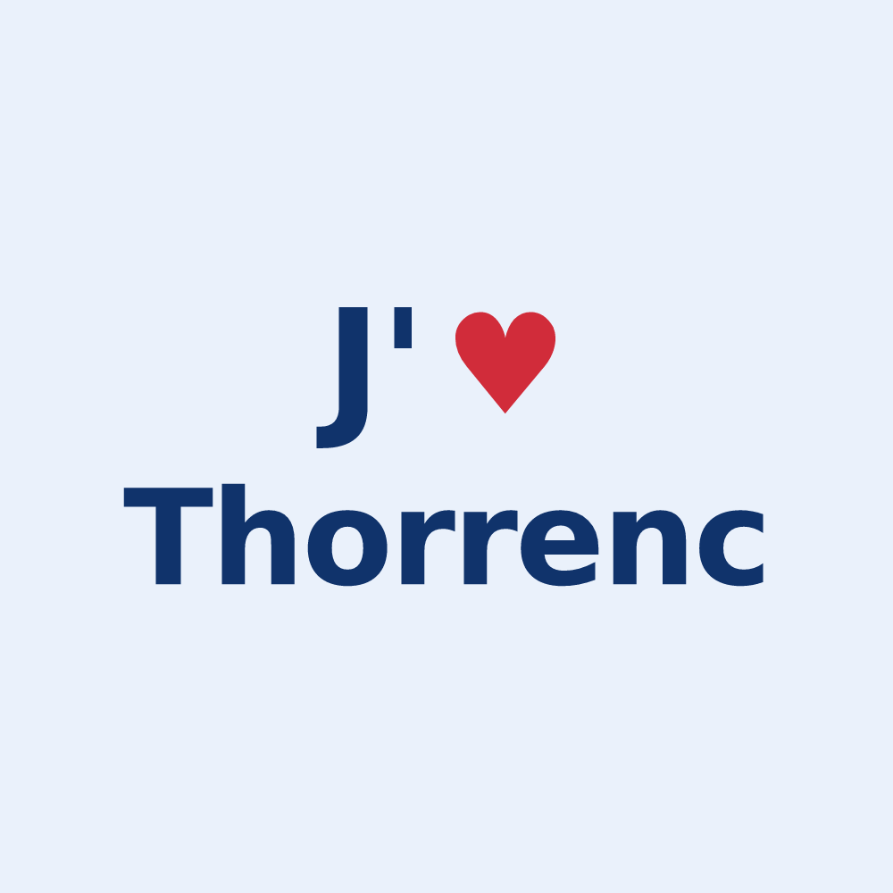 Sticker personnalisé Thorrenc — design J'aime Thorrenc