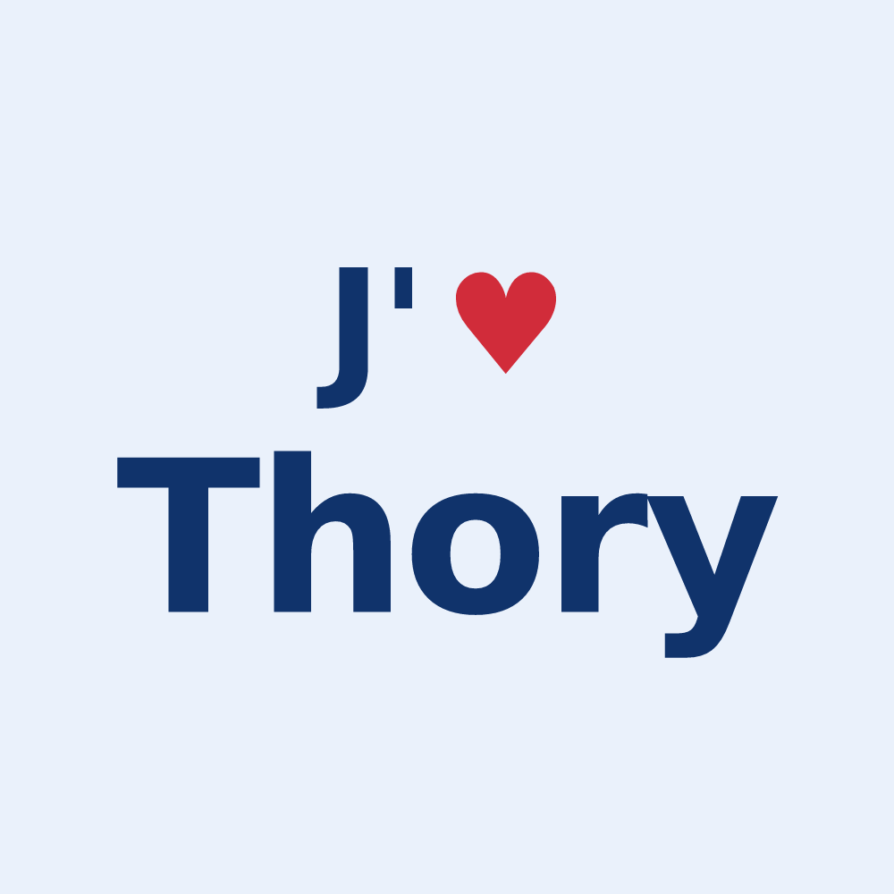 Sticker personnalisé Thory — design J'aime Thory