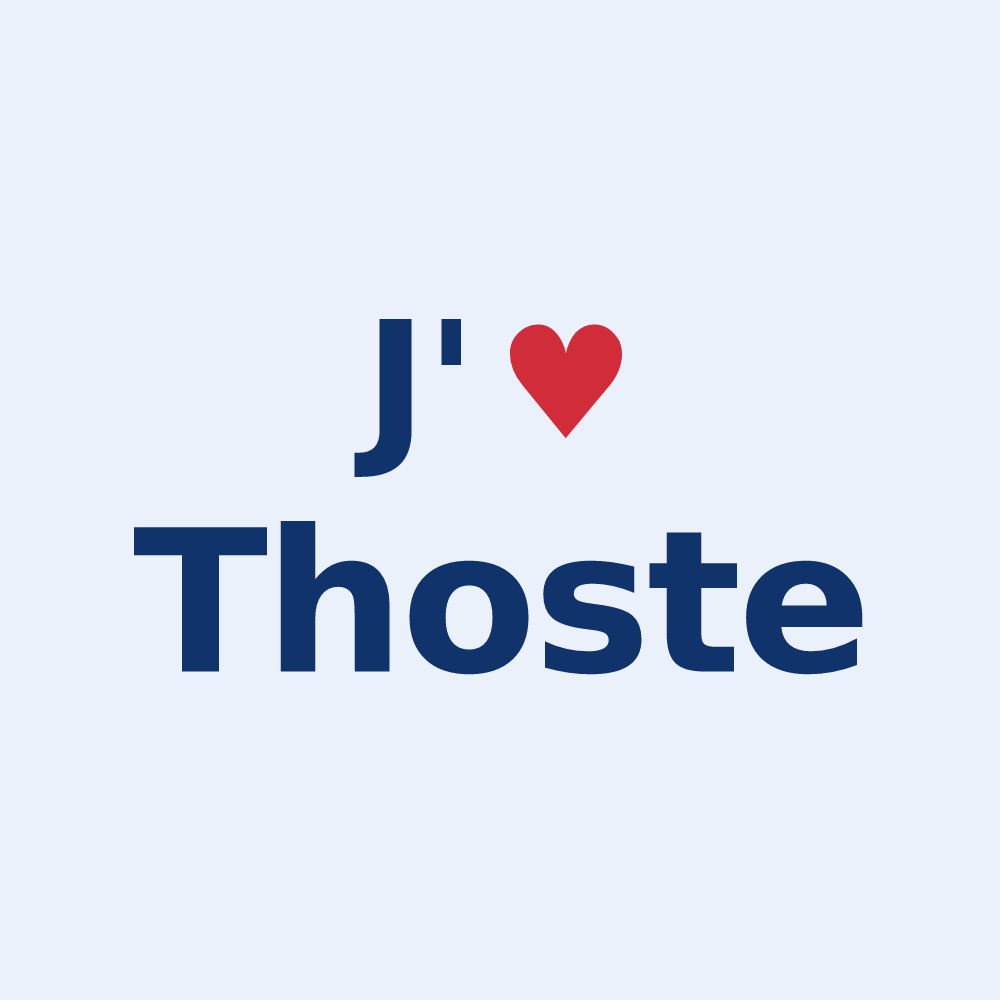 Sticker personnalisé Thoste — design J'aime Thoste