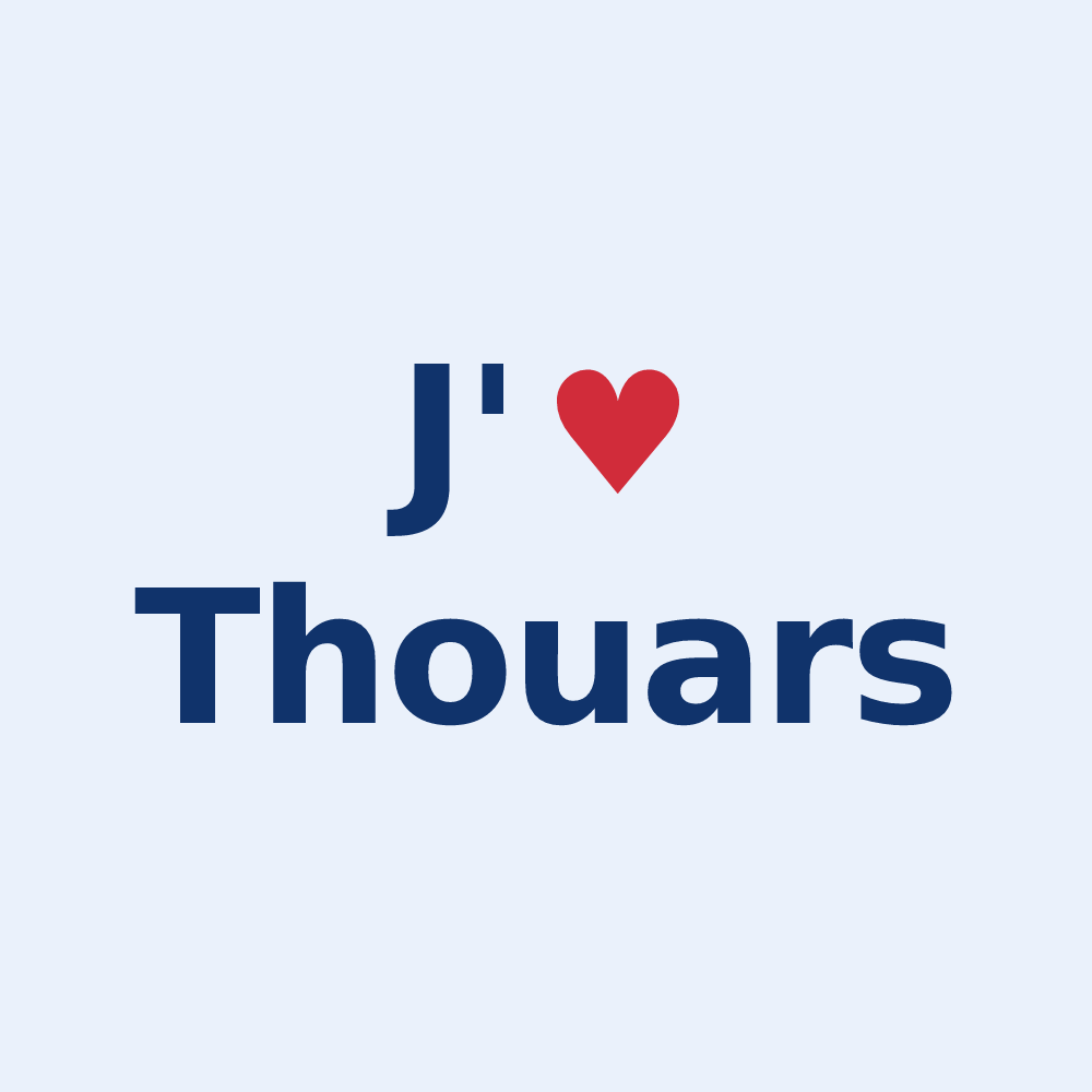 Sticker personnalisé Thouars — design J'aime Thouars