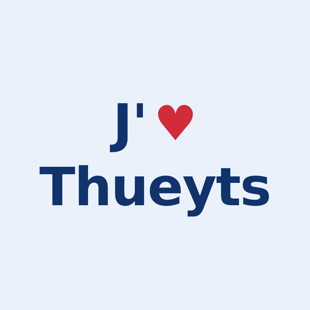 Sticker personnalisé Thueyts — design J'aime Thueyts