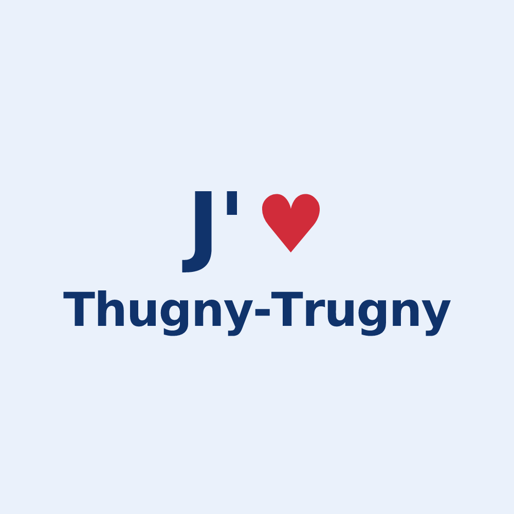 Sticker personnalisé Thugny-Trugny — design J'aime Thugny-Trugny